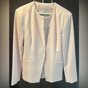Abercrombie Light Pink Women’s Collarless Suiting Jacket